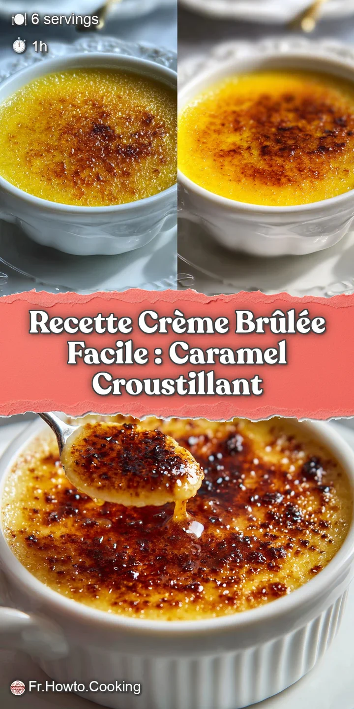 Close-up of torched cr&egrave;me br&ucirc;l&eacute;e, showcasing its glassy, burnt sugar top with creamy custard peeking through crack lines.