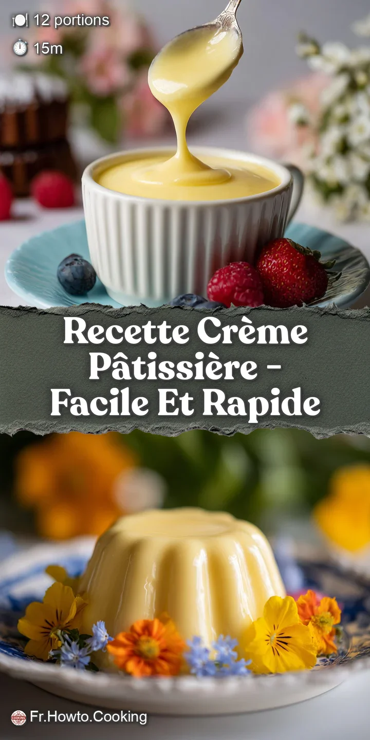 Close-up of luscious, glossy cr&egrave;me p&acirc;tissi&egrave;re, highlighting its smooth texture and subtle vanilla bean specks. Irresistibl...