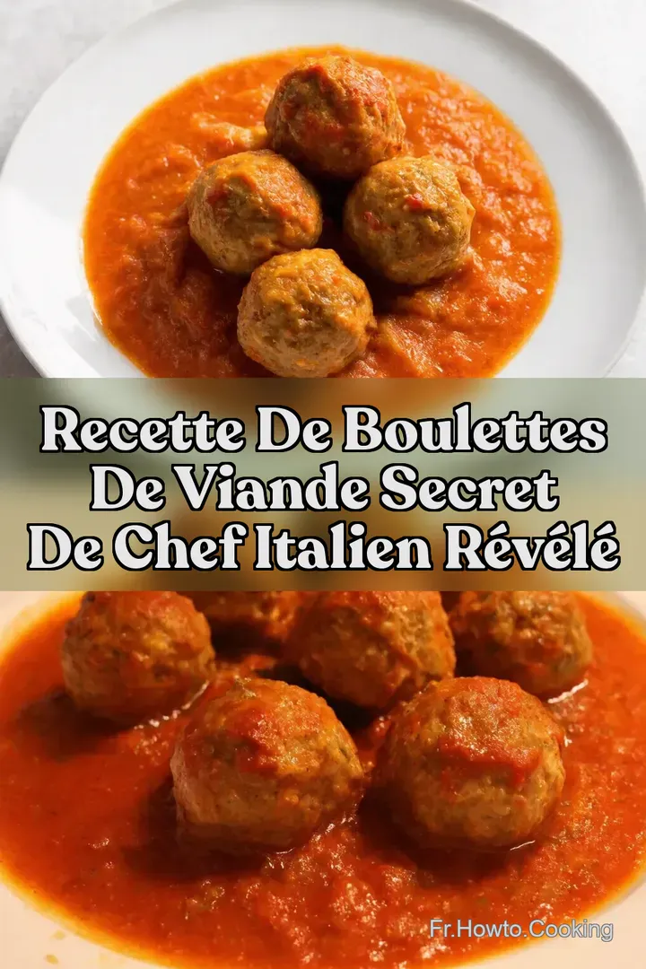 Recette de Boulettes de Viande Secret de Chef Italien R&eacute;v&eacute;l&eacute;