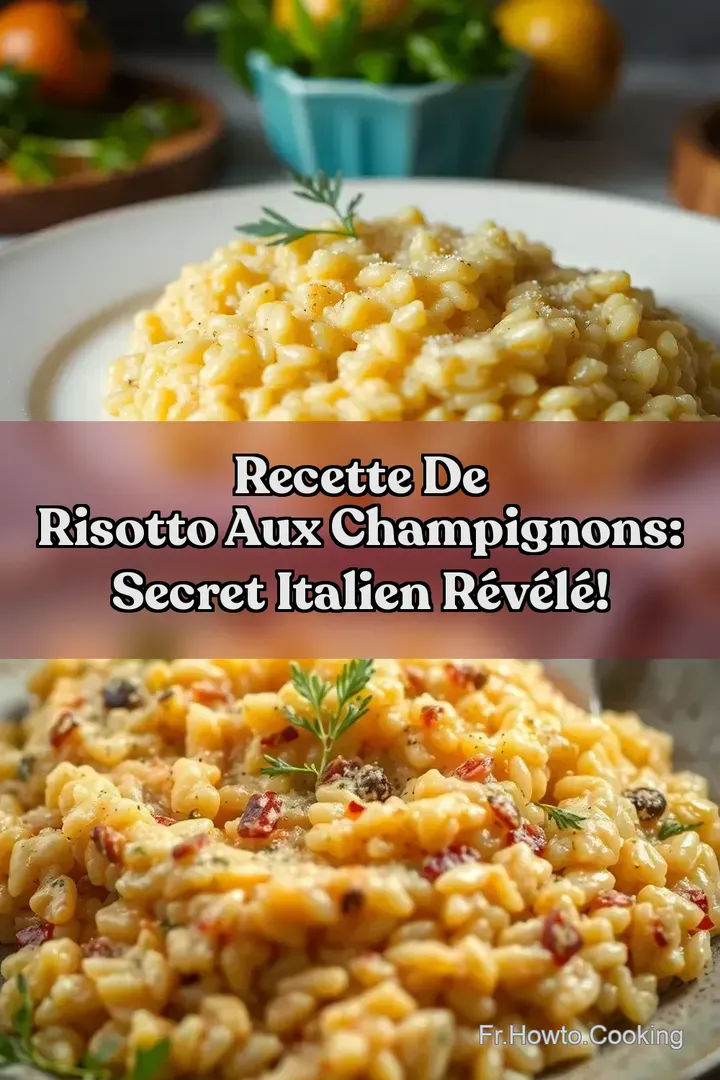 Recette De Risotto Aux Champignons: Secret Italien R&eacute;v&eacute;l&eacute;!