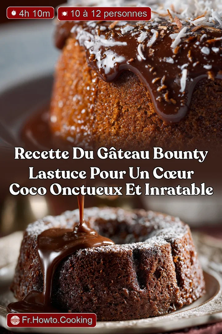 Recette du G&acirc;teau Bounty Lastuce pour un c&oelig;ur coco onctueux et inratable
