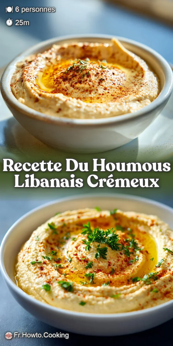 Up-close, inviting view of silky, rich hummus. Red paprika and green parsley flecks add color to the pale beige base, temp...