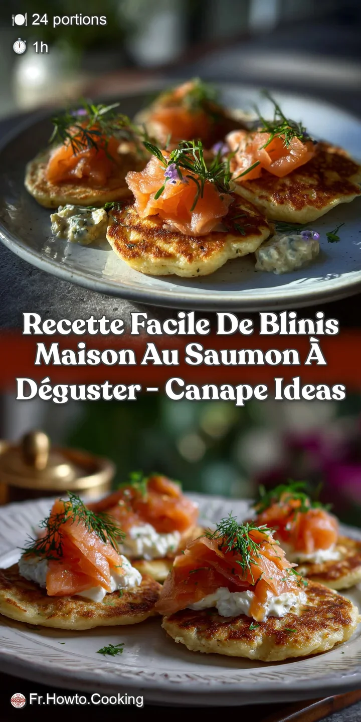 Close-up of a blini showcasing its fluffy texture, draped with rosy salmon and a dollop of cool cr&egrave;me fra&icirc;che. A truly app...