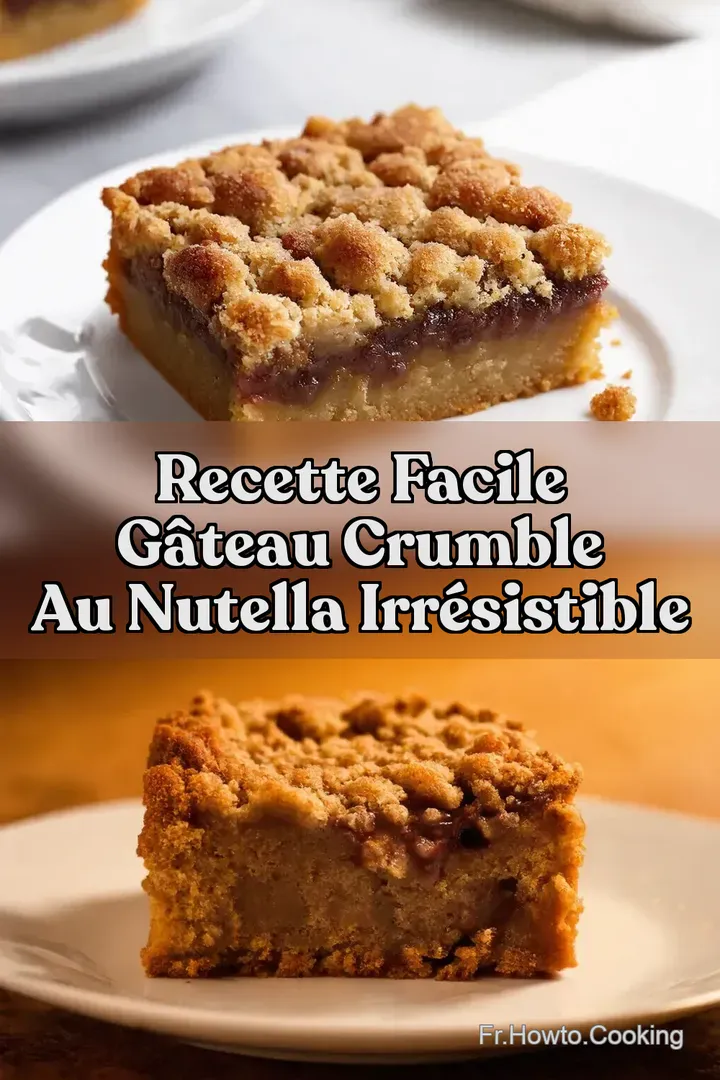 Recette Facile G&acirc;teau Crumble Au Nutella Irr&eacute;sistible