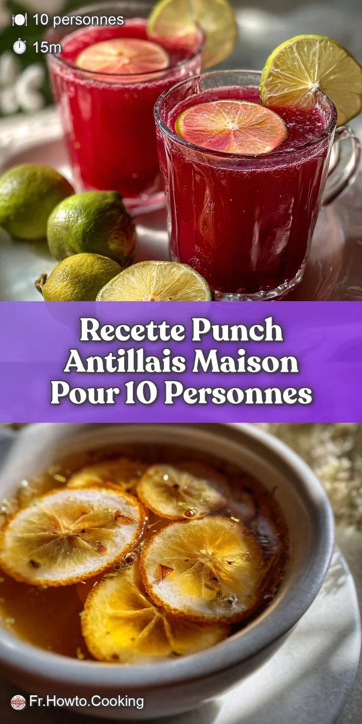 Close-up of chilled Antillean punch revealing macerated fruit pieces swirling in a golden liquid, enticing with bright, tr...