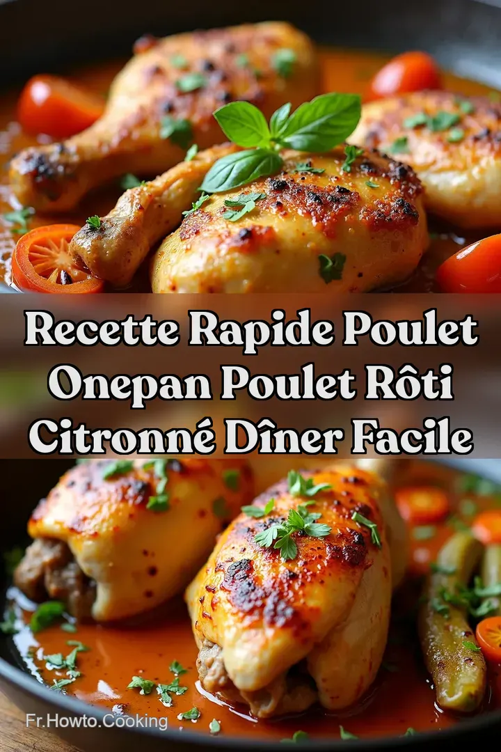 Recette Rapide Poulet OnePan Poulet R&ocirc;ti Citronn&eacute; D&icirc;ner Facile