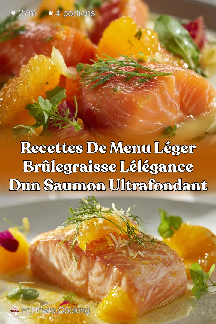 Recettes de Menu L&eacute;ger Br&ucirc;leGraisse L&eacute;l&eacute;gance dun saumon ultrafondant