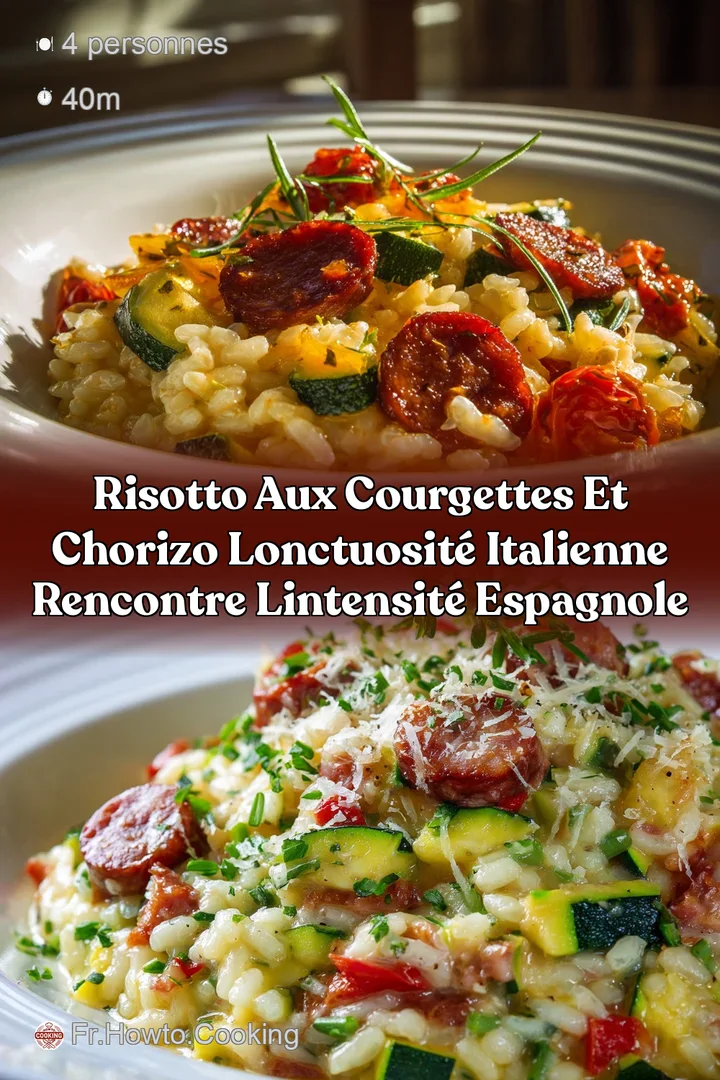 Risotto aux courgettes et chorizo Lonctuosit&eacute; italienne rencontre lintensit&eacute; espagnole