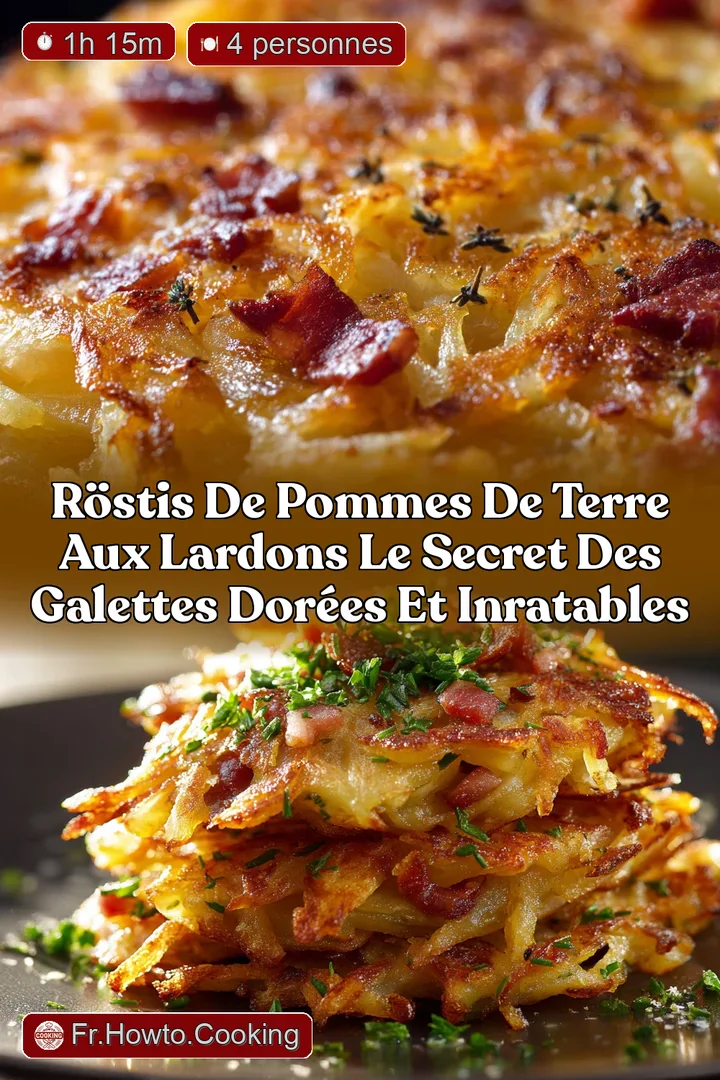 R&ouml;stis de Pommes de Terre aux Lardons Le Secret des Galettes Dor&eacute;es et Inratables