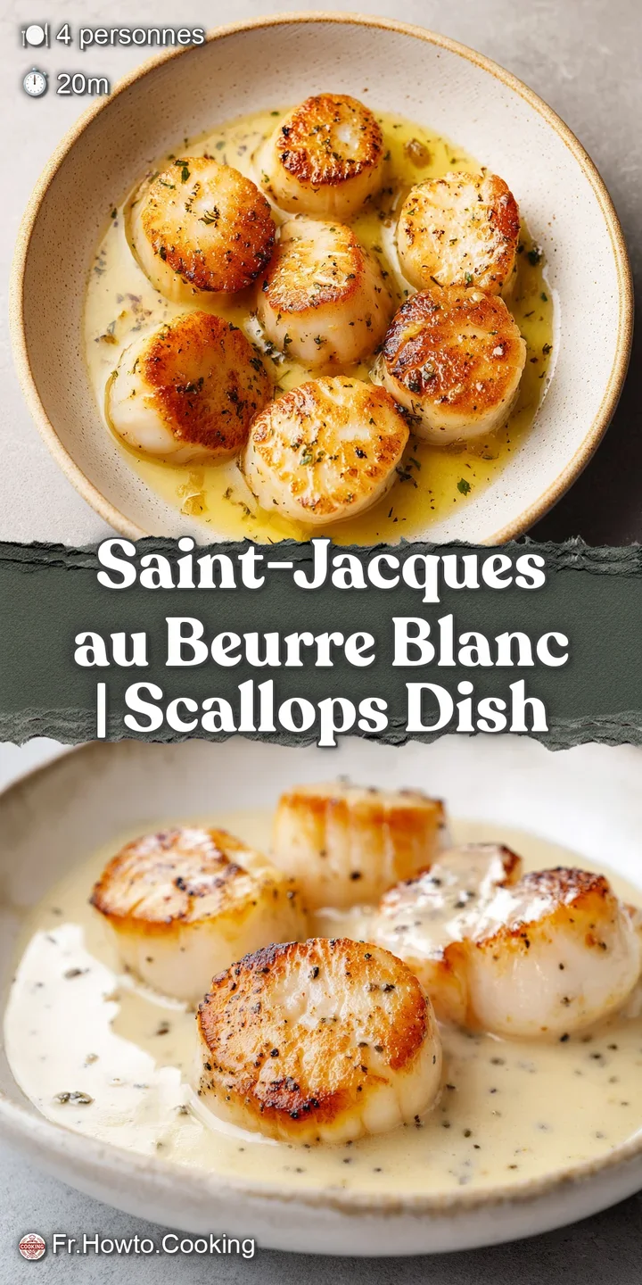 Gros plan sur la texture grill&eacute;e et fondante d'une noix nacr&eacute;e baignant dans une sauce beurr&eacute;e lisse et tr&egrave;s brillante.