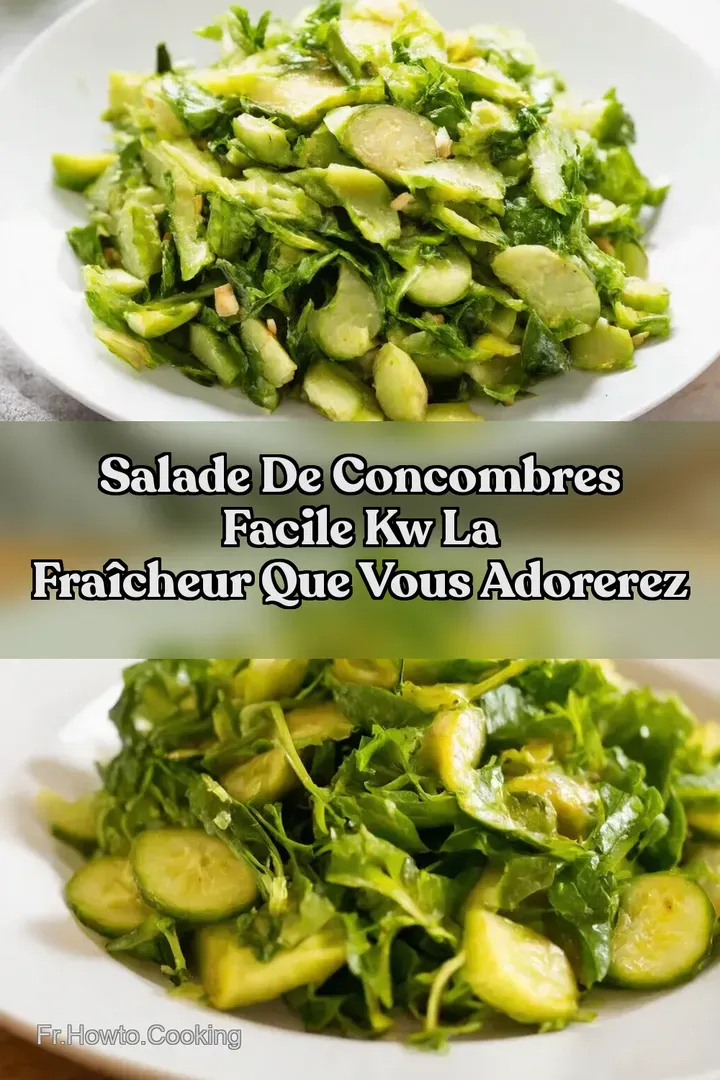Salade de Concombres Facile kw La Fra&icirc;cheur Que Vous Adorerez