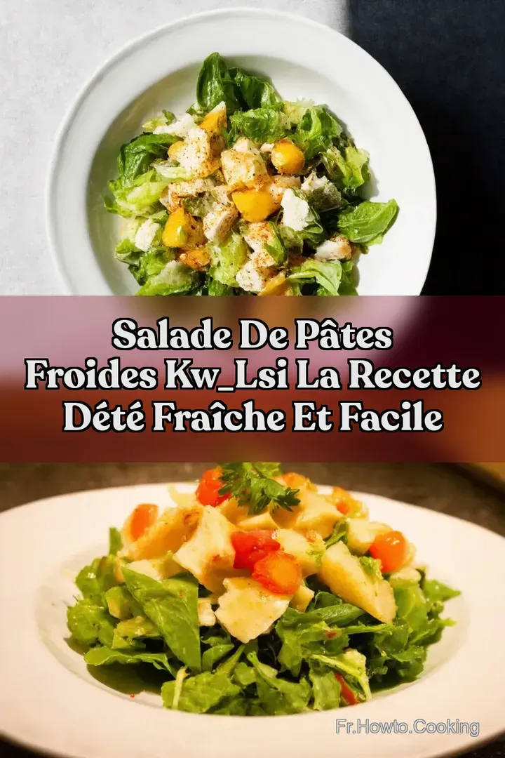 Salade de P&acirc;tes Froides kw_lsi La Recette d&Eacute;t&eacute; Fra&icirc;che et Facile