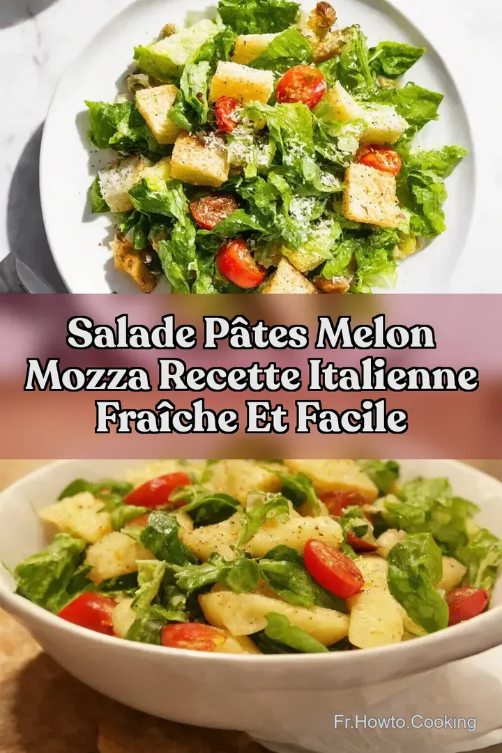 Salade P&acirc;tes Melon Mozza Recette Italienne Fra&icirc;che et Facile