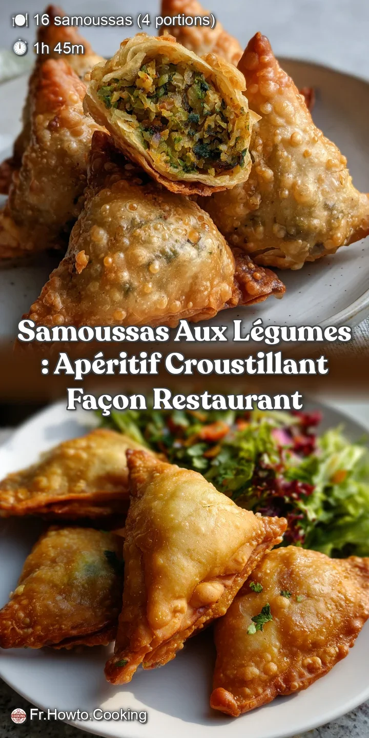 Samoussas aux L&eacute;gumes : Ap&eacute;ritif Croustillant Fa&ccedil;on Restaurant