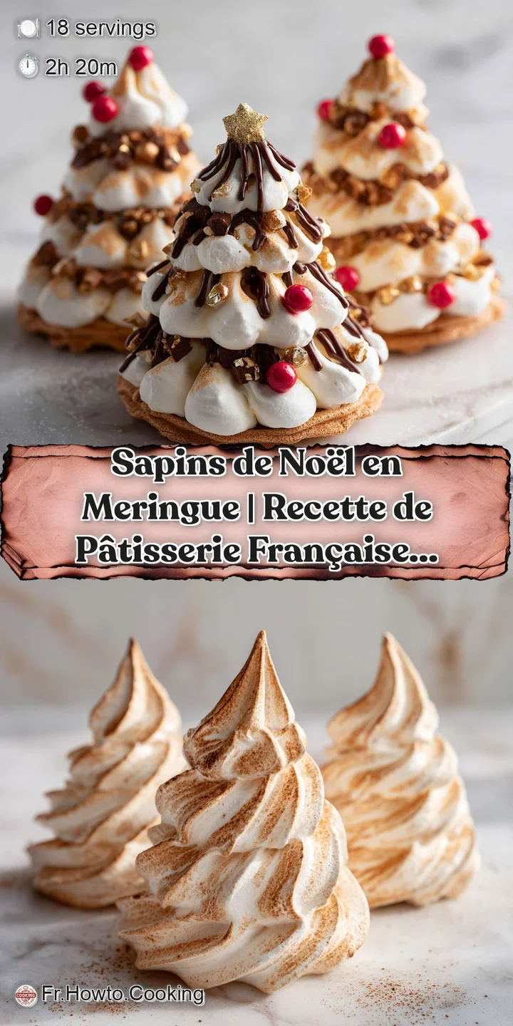 Close-up of a delicate white meringue tree cookie, dusted with shimmering sugar, showing its crisp texture.