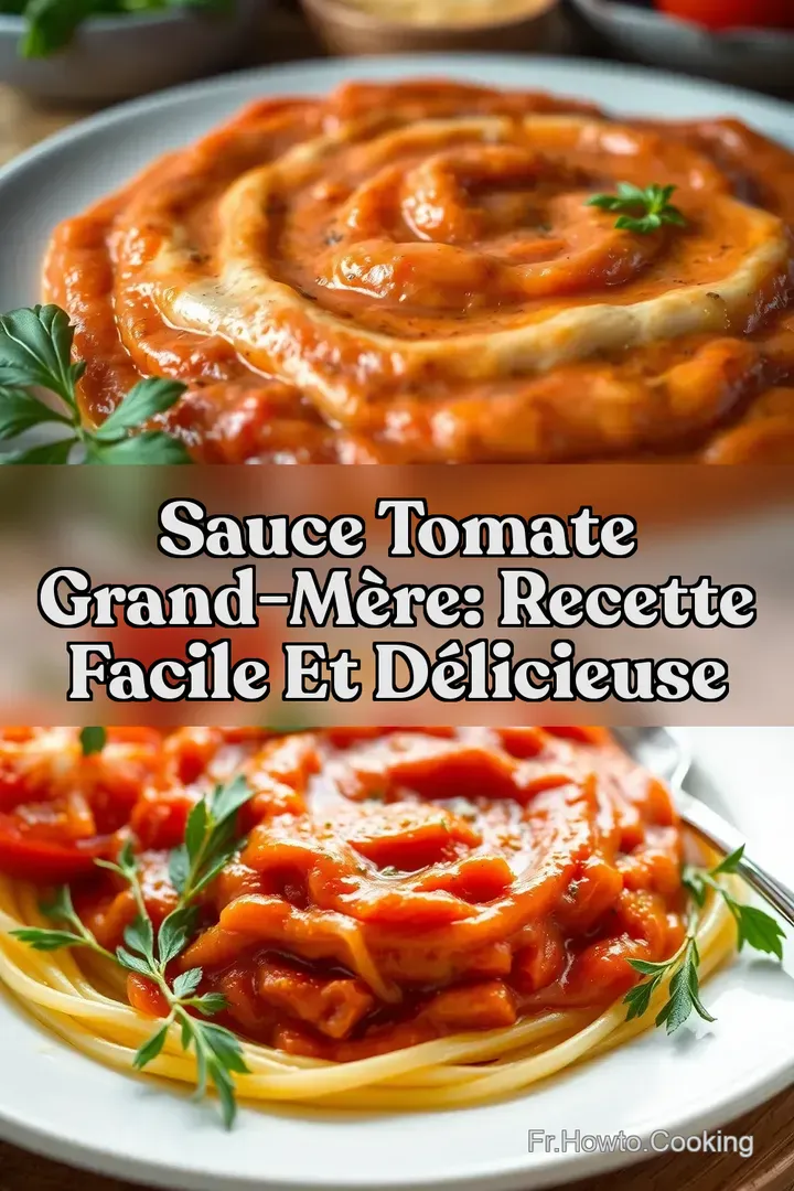 Sauce Tomate Grand-M&egrave;re: Recette Facile et D&eacute;licieuse