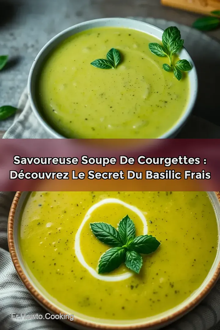 Savoureuse Soupe de Courgettes : D&eacute;couvrez le Secret du Basilic Frais
