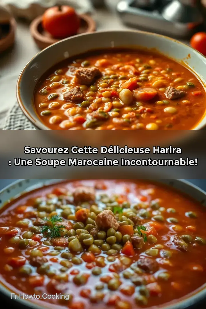 Savourez cette d&eacute;licieuse Harira : Une Soupe Marocaine Incontournable!