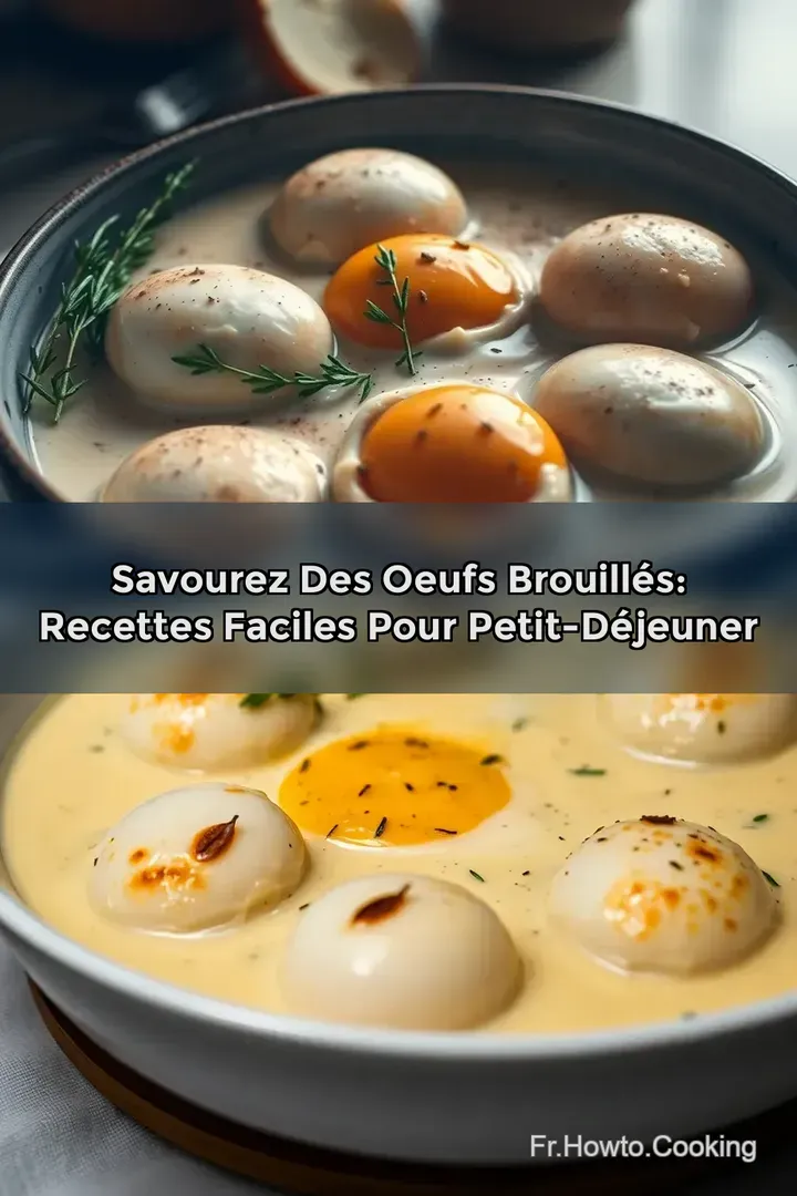 Savourez des Oeufs Brouill&eacute;s: Recettes Faciles pour Petit-D&eacute;jeuner