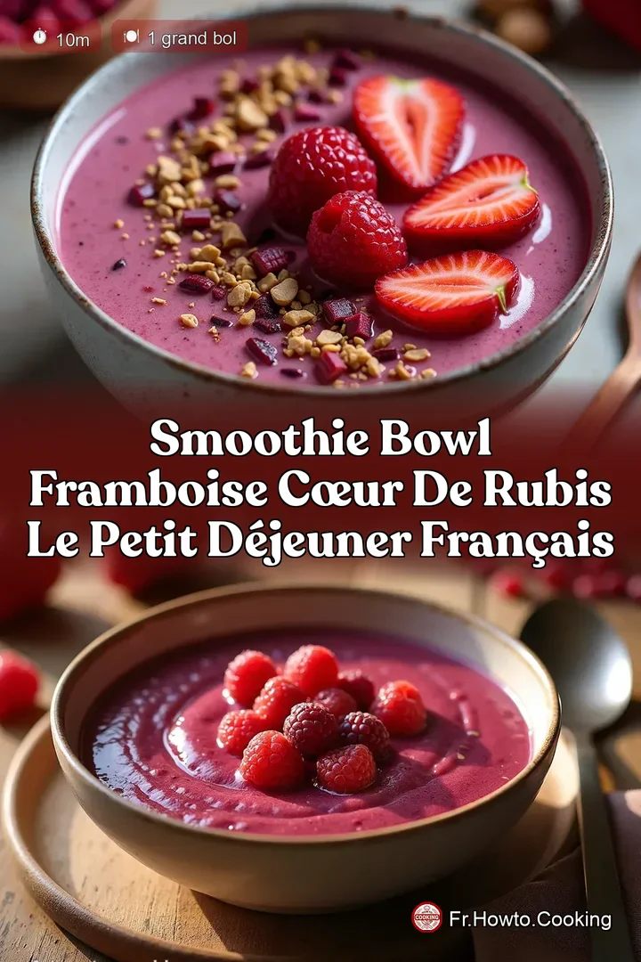 Smoothie Bowl Framboise Cœur de Rubis Le Petit Déjeuner Français