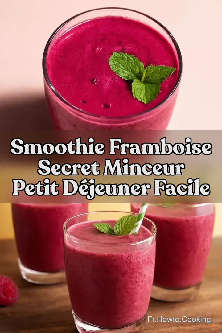 Smoothie Framboise Secret Minceur Petit D&eacute;jeuner Facile
