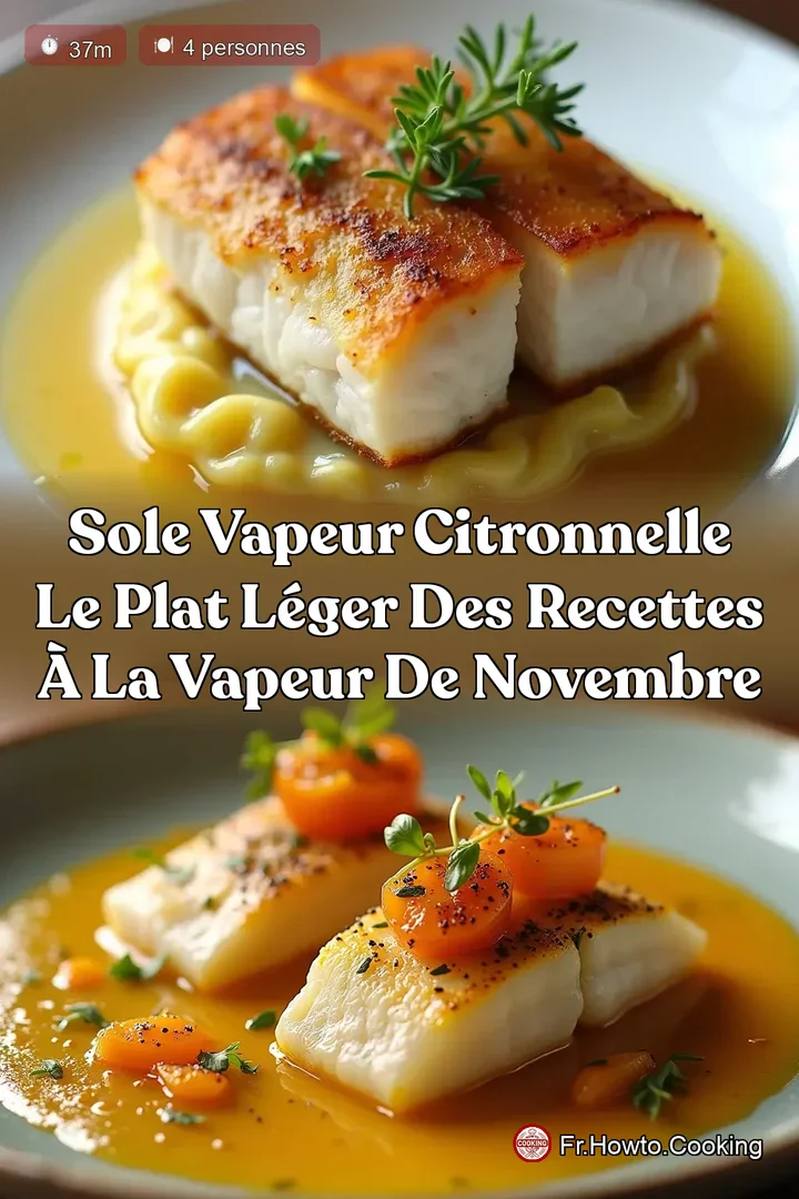 Sole Vapeur Citronnelle Le Plat Léger des Recettes à la vapeur de novembre
