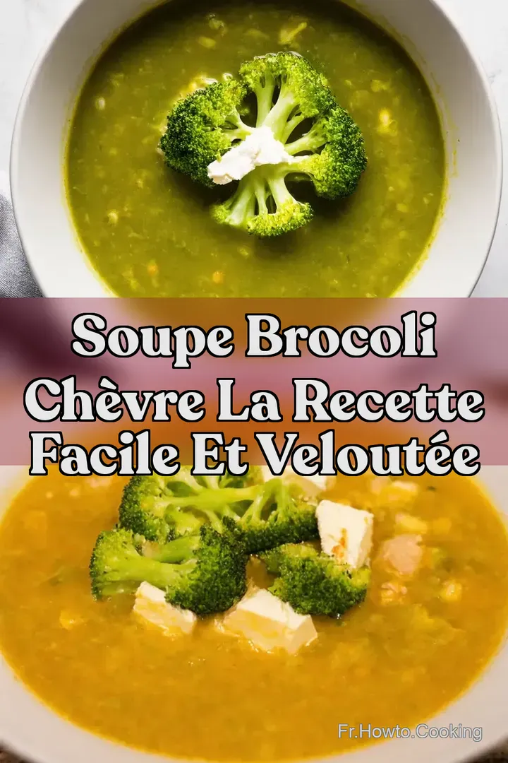 Soupe Brocoli Ch&egrave;vre La Recette Facile et Velout&eacute;e