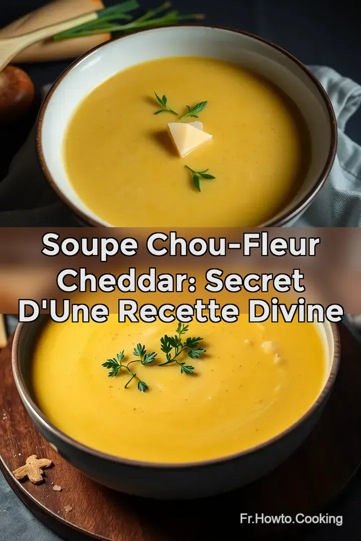 Soupe Chou-Fleur Cheddar: Secret d une recette divine
