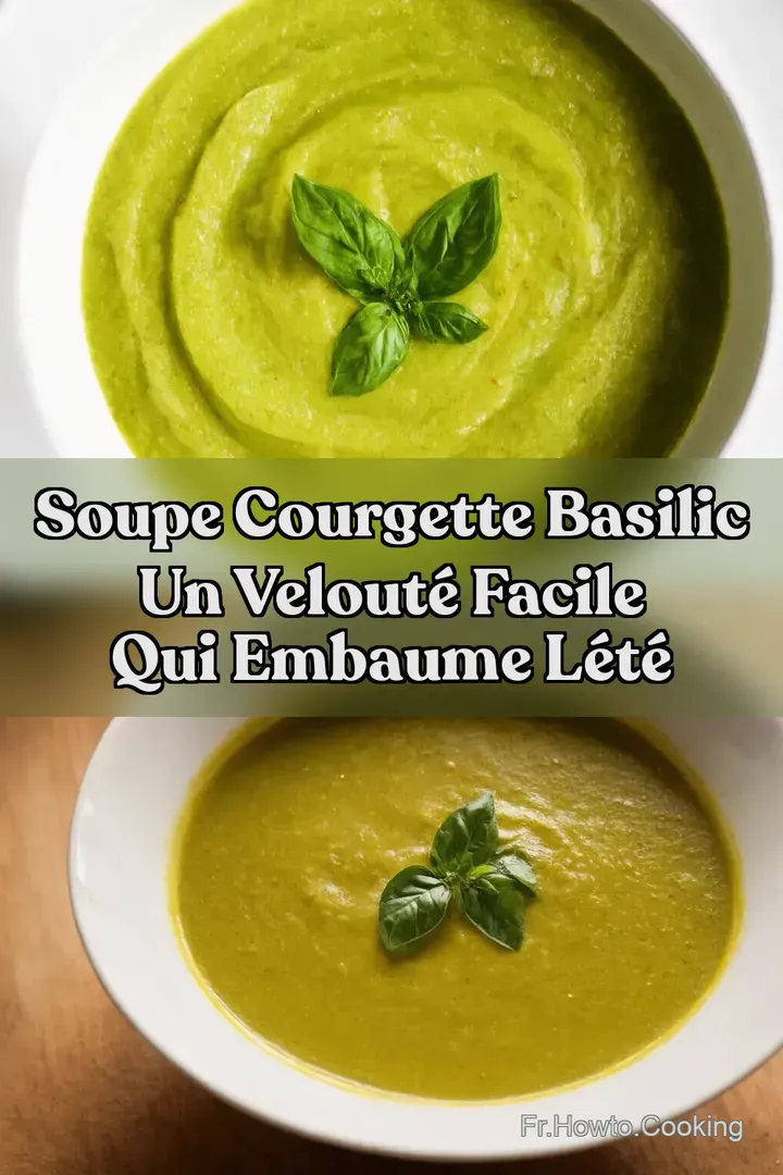 Soupe Courgette Basilic Un Velout&eacute; Facile Qui Embaume L&eacute;t&eacute;