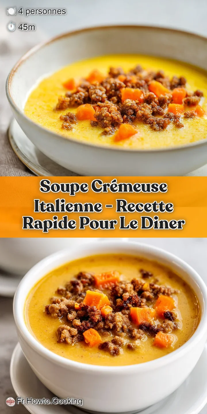 Gros plan sur la texture velout&eacute;e d'une soupe chaude, avec des gouttes d'huile d'olive brillante et du poivre moulu.
