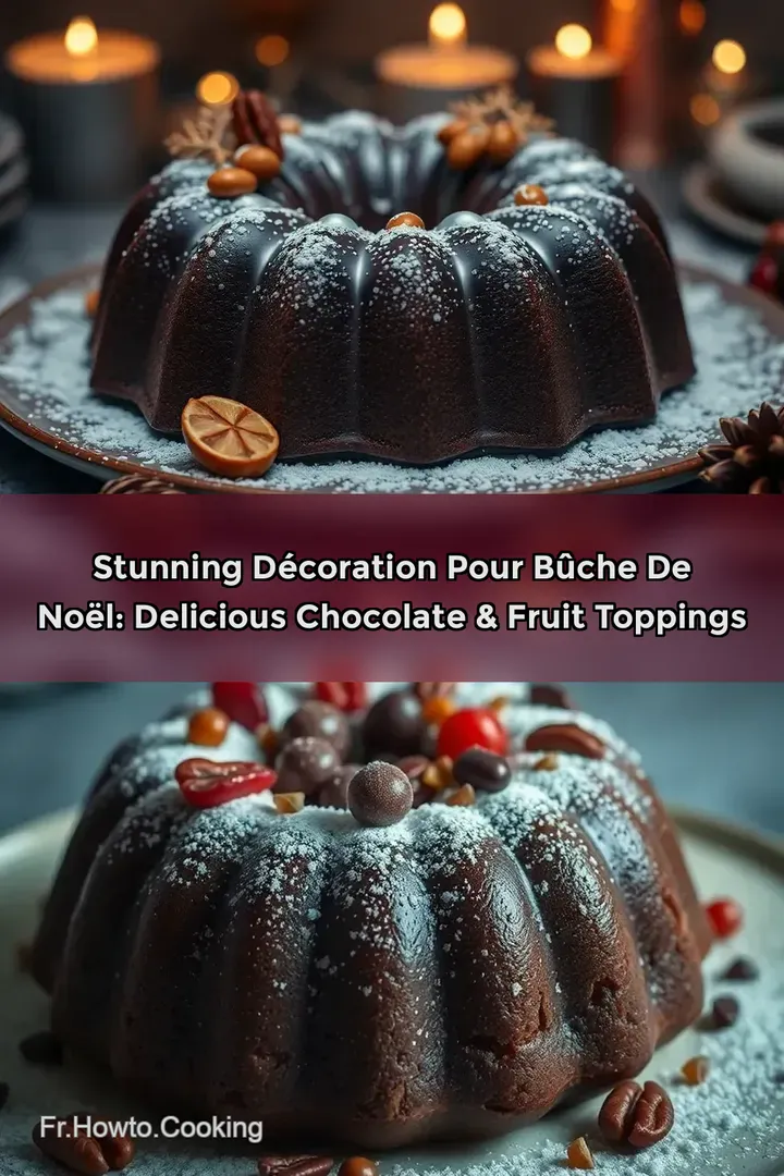 Stunning D&eacute;coration pour B&ucirc;che de No&euml;l: Delicious Chocolate & Fruit Toppings