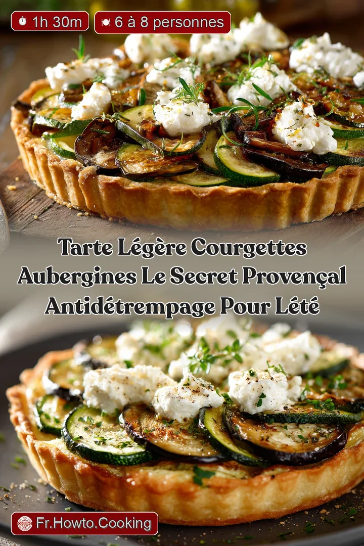 Tarte L&eacute;g&egrave;re Courgettes Aubergines le secret proven&ccedil;al antid&eacute;trempage pour l&eacute;t&eacute;