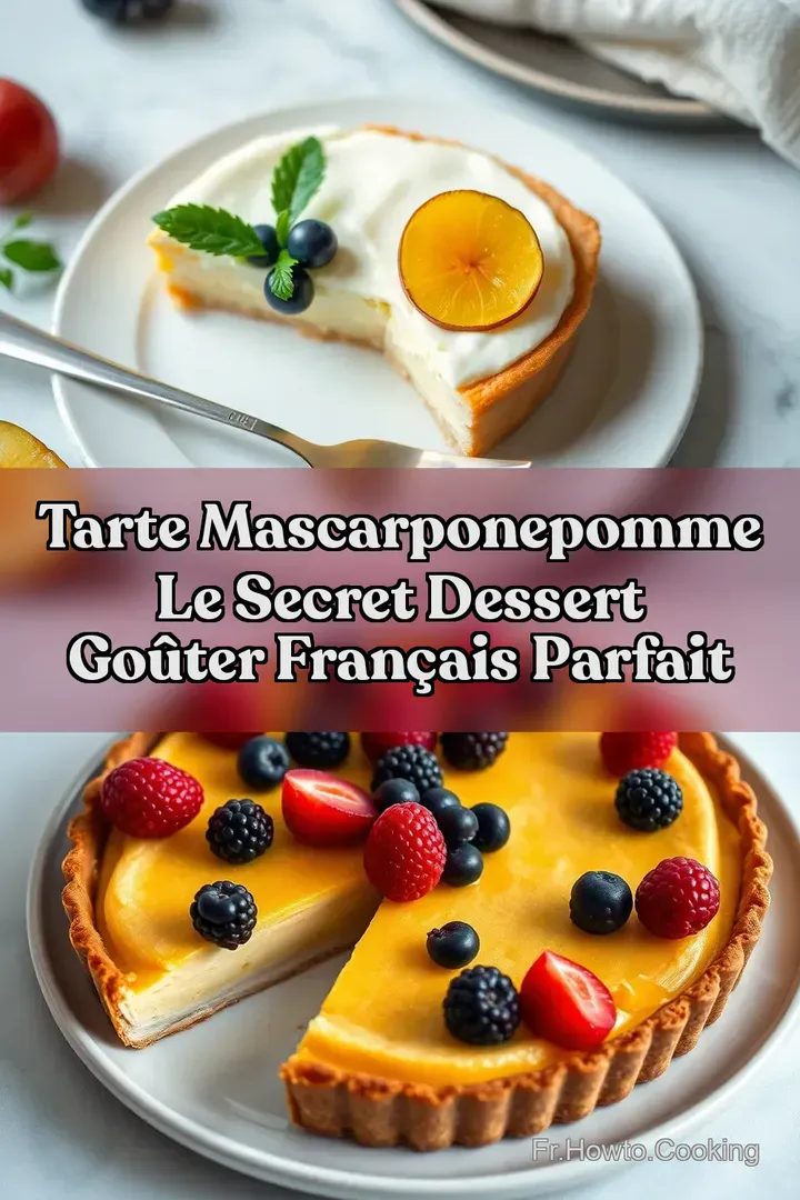 Tarte MascarponePomme Le Secret Dessert Go&ucirc;ter Fran&ccedil;ais Parfait