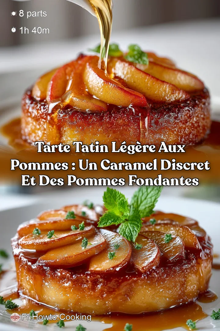 Tarte Tatin L&eacute;g&egrave;re aux Pommes : Un Caramel Discret et des Pommes Fondantes