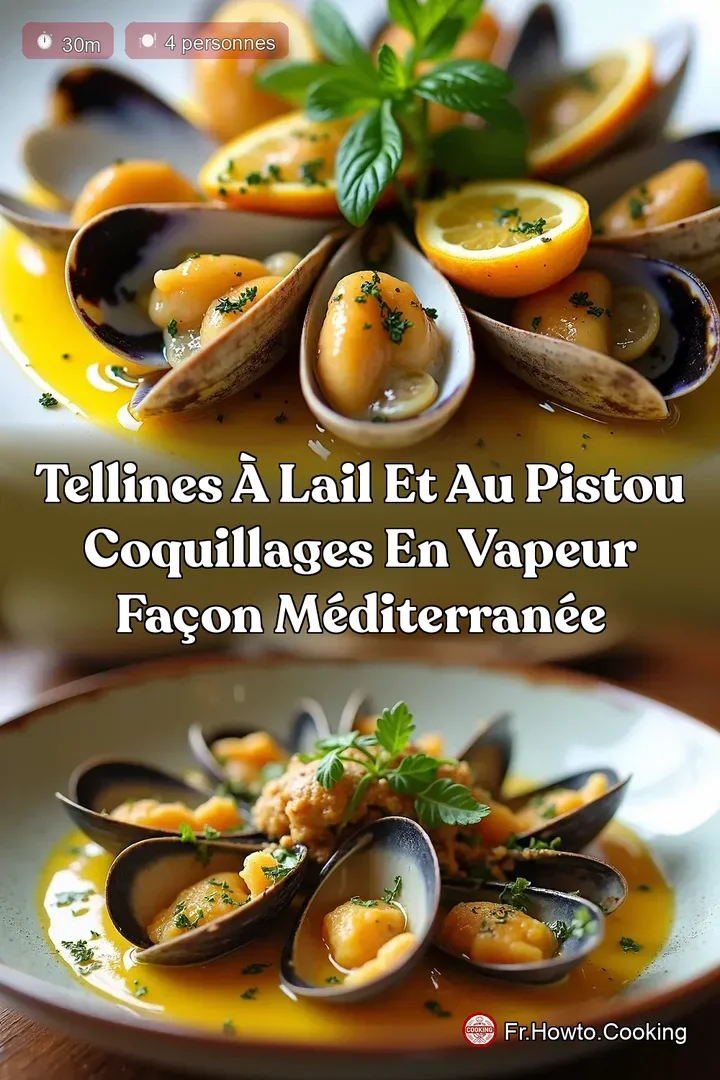 Tellines à lAil et au Pistou Coquillages en Vapeur Façon Méditerranée