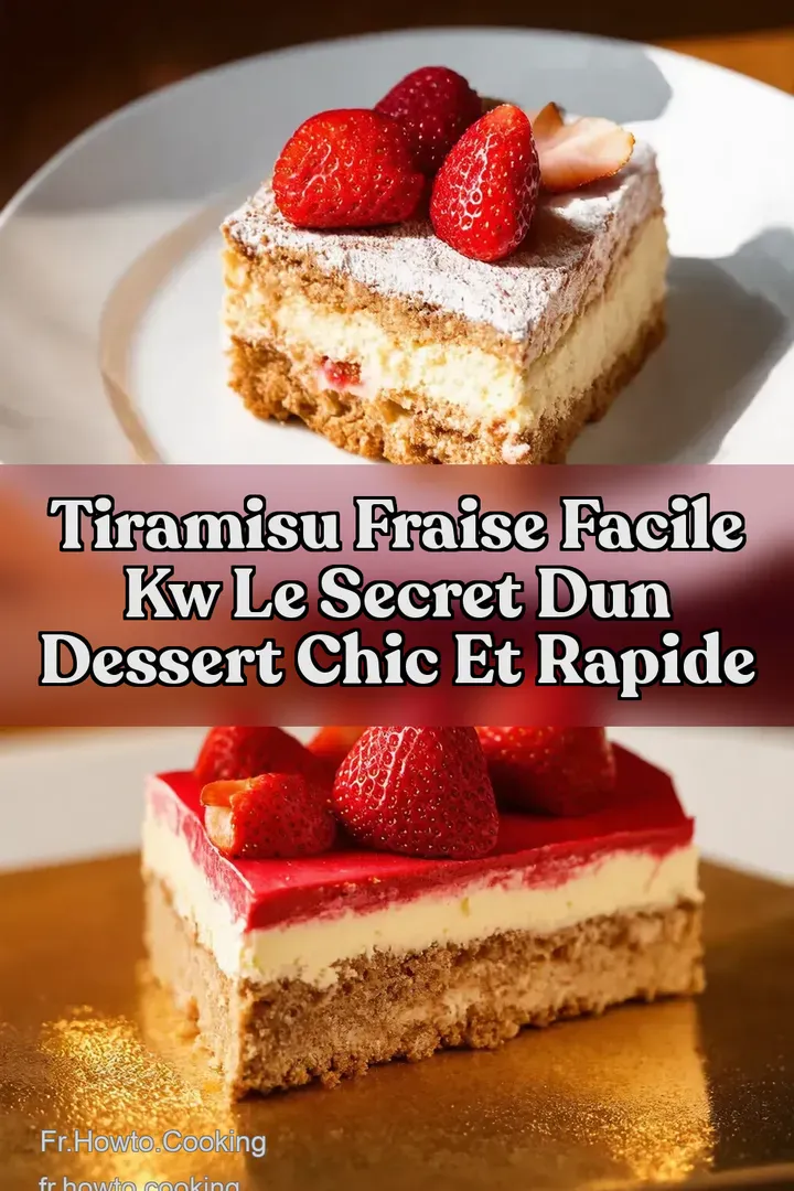 Tiramisu Fraise Facile kw Le Secret dun Dessert Chic et Rapide