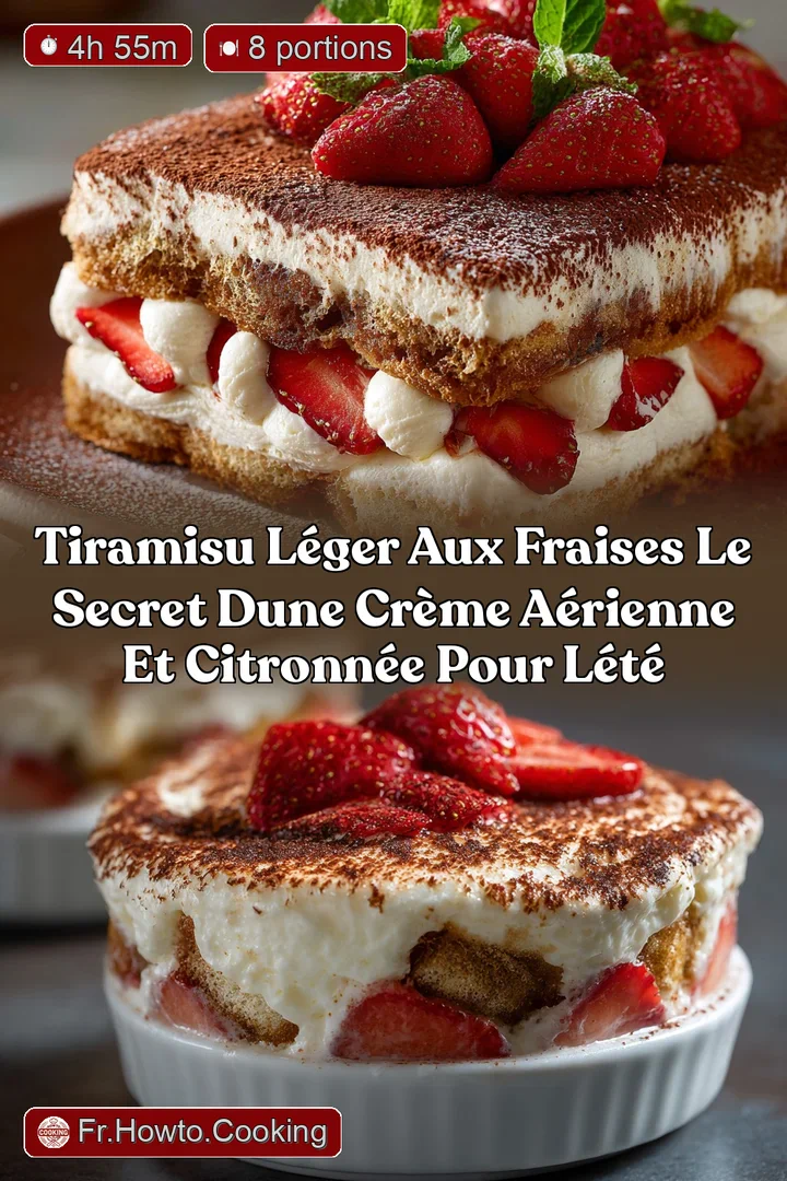 Tiramisu L&eacute;ger aux Fraises Le secret dune cr&egrave;me a&eacute;rienne et citronn&eacute;e pour l&eacute;t&eacute;