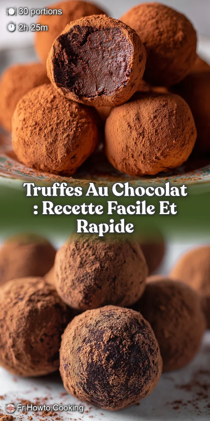 Close-up of a luscious dark chocolate truffle, revealing its soft, slightly uneven texture and a dusting of fine cocoa pow...