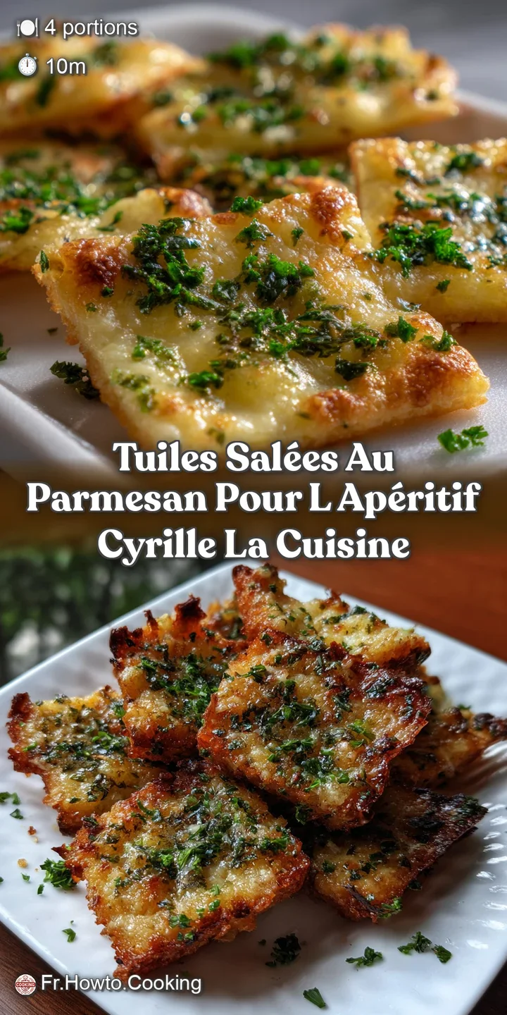 Close-up of a warm, crispy tuile, showcasing its rich, golden-brown color and the bubbly, airy texture, hinting at a savor...