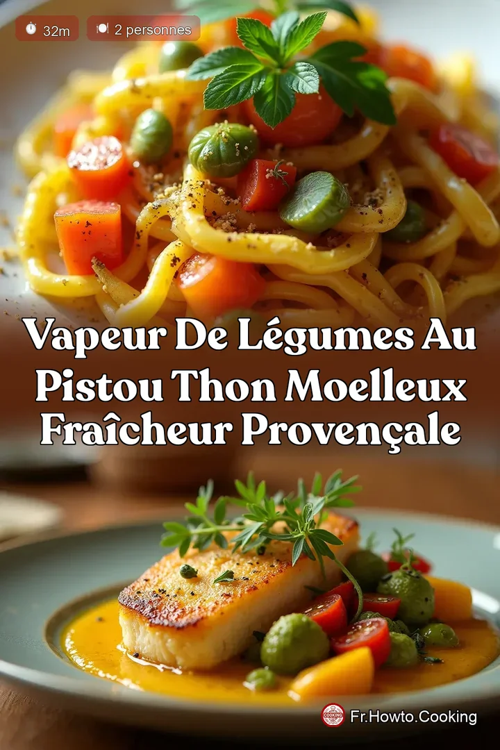 Vapeur de Légumes au Pistou Thon Moelleux Fraîcheur Provençale