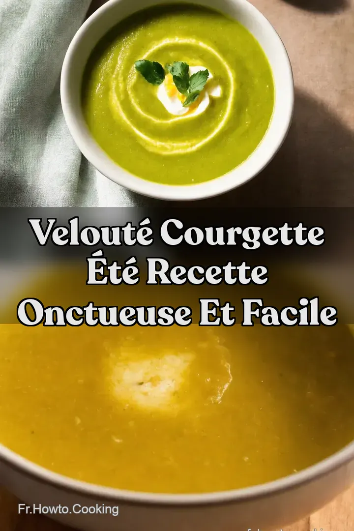 Velout&eacute; Courgette &Eacute;t&eacute; Recette Onctueuse et Facile