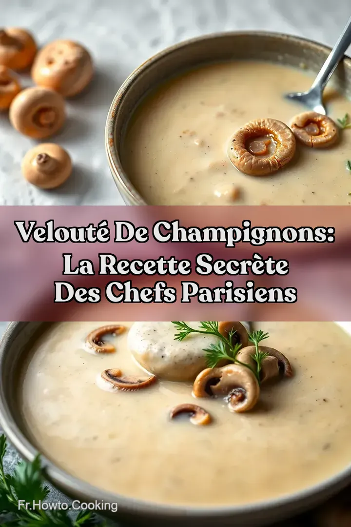 Velout&eacute; de Champignons: La Recette Secr&egrave;te des Chefs Parisiens