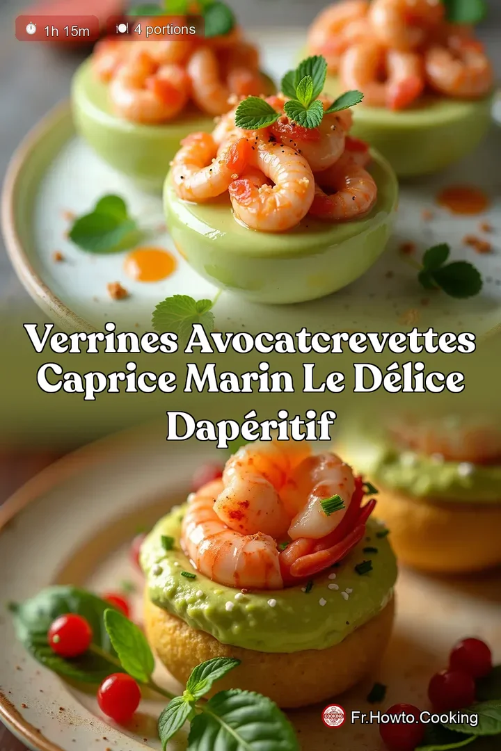 Verrines AvocatCrevettes Caprice Marin Le Délice dApéritif