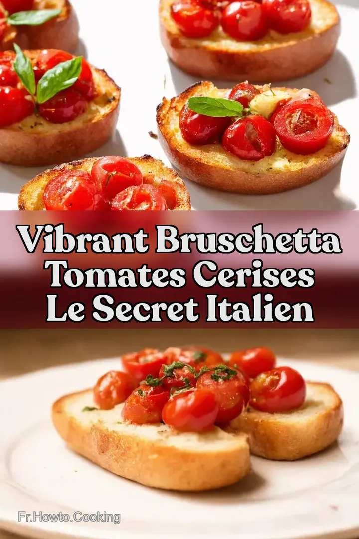 Vibrant Bruschetta Tomates Cerises Le Secret Italien