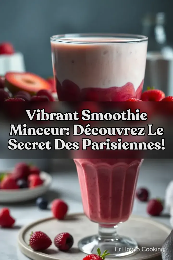 Vibrant Smoothie Minceur: D&eacute;couvrez le Secret des Parisiennes!