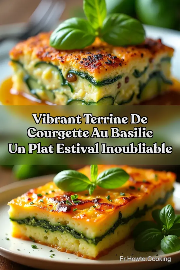 Vibrant Terrine de Courgette au Basilic Un Plat Estival Inoubliable