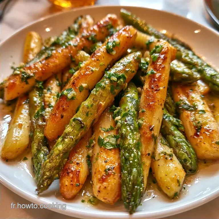 Asperges Blanches Po&ecirc;l&eacute;es au Beurre