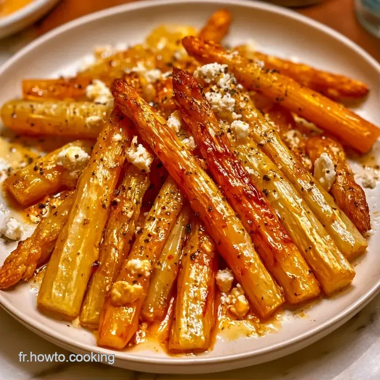 Quelques asperges blanches nacr&eacute;es et croquantes, align&eacute;es avec &eacute;l&eacute;gance et parsem&eacute;es de cristaux de sel et d'herbes.