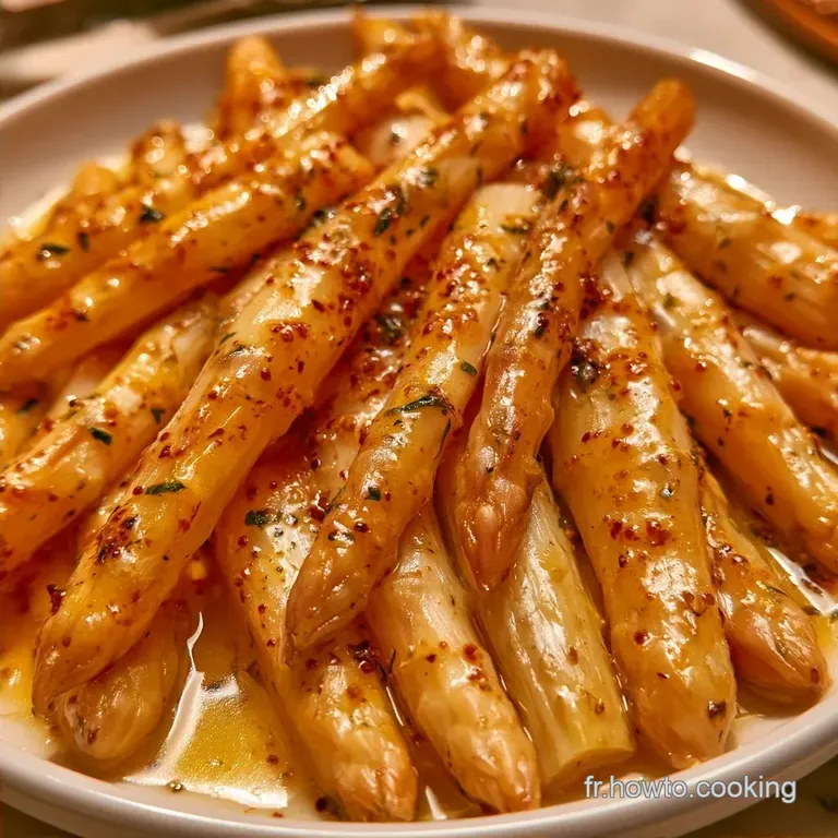 Asperges Blanches Vinaigrette &agrave; la Moutarde