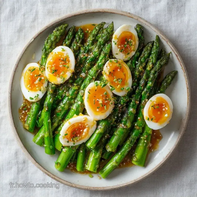 Asperges Vertes Et Oeuf Mollet: Croquant et Velout&eacute;